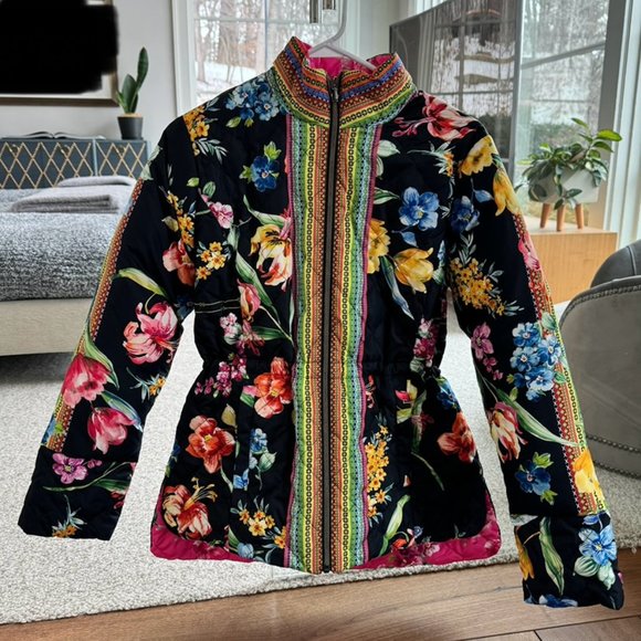 Johnny Was Reversibe Parka Jacket - Picture 1 of 5